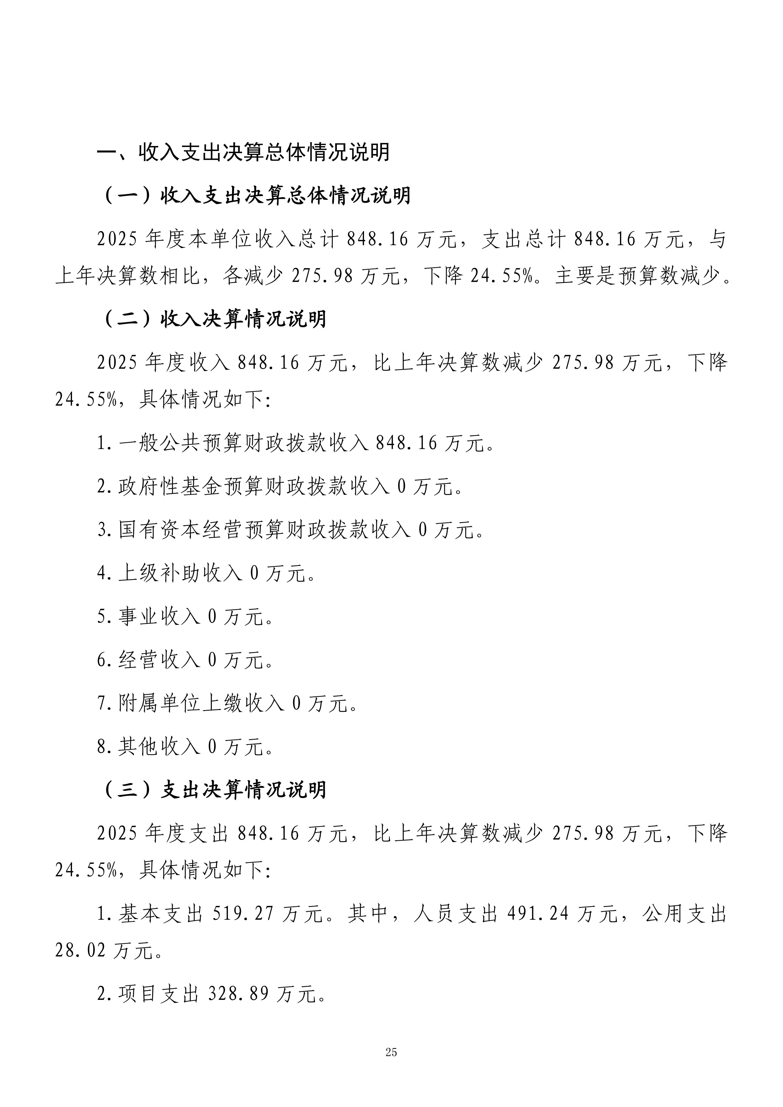 2025年度福州科技馆单位决算公开