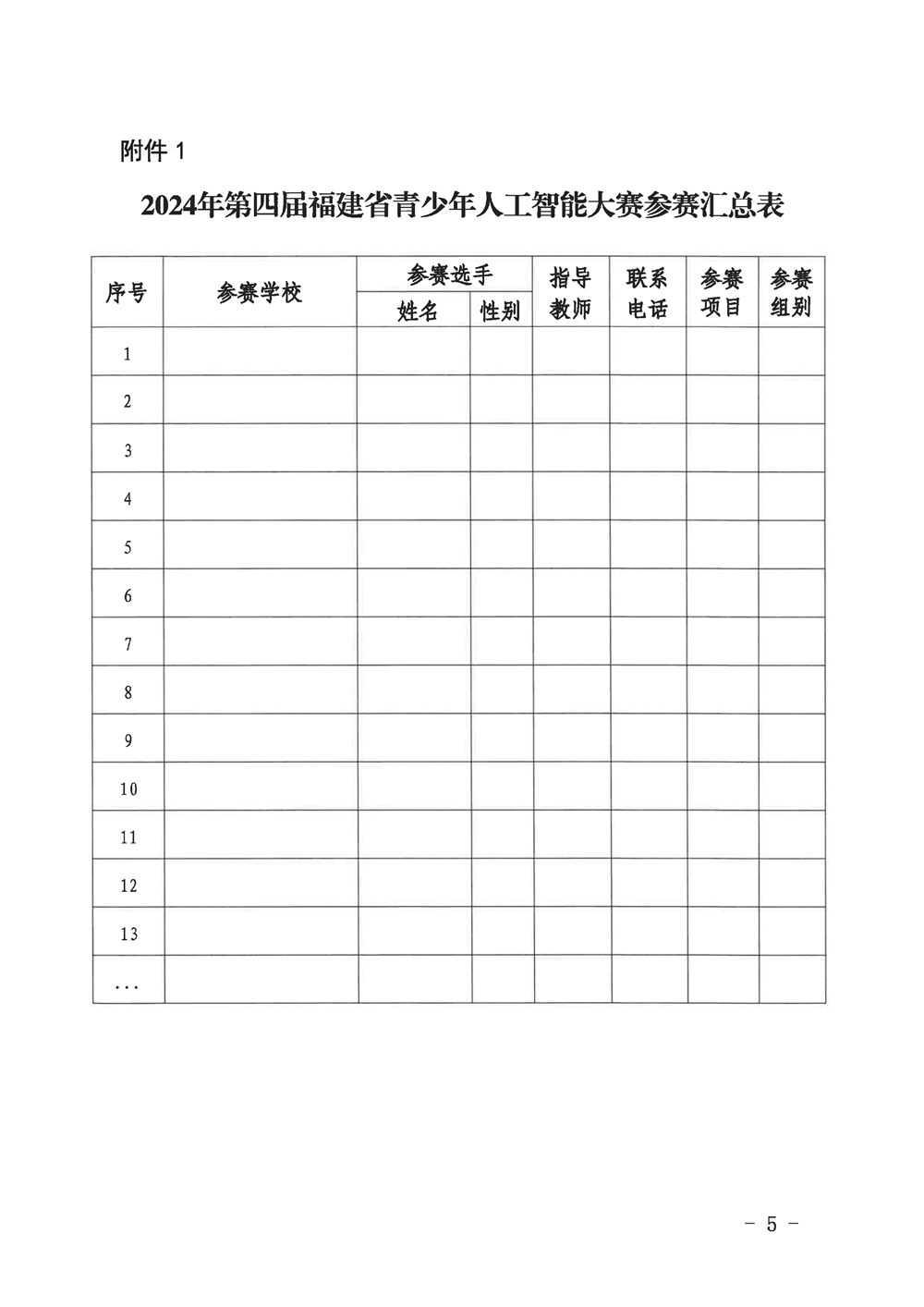 福州市科学技术协会关于组织参加2024年第四届福建省青少年人工智能大赛的通知